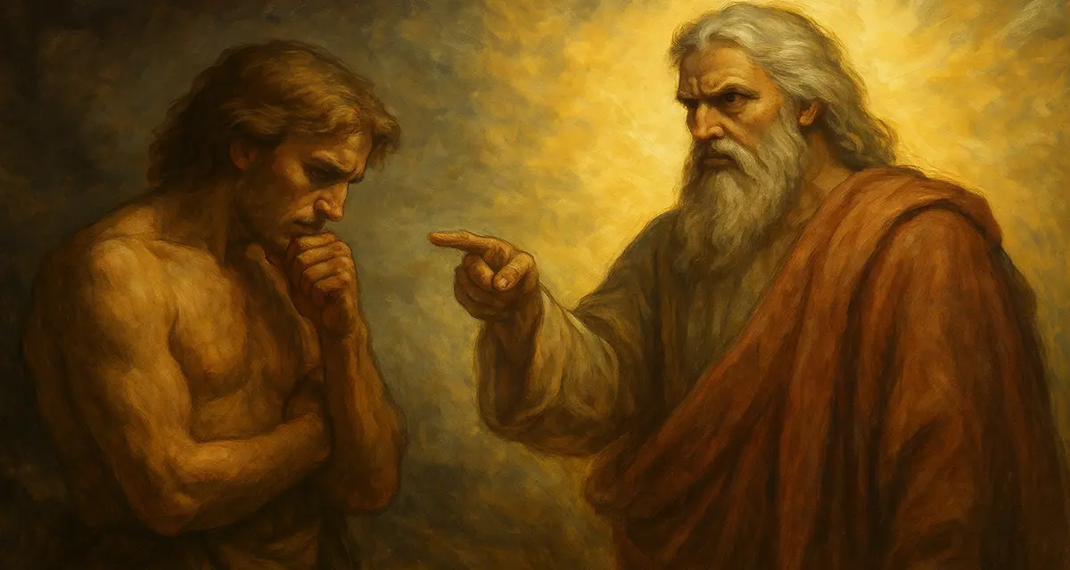 Divine Justice: A man arguing with God