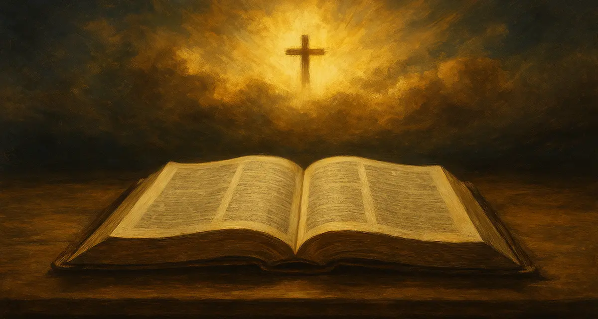 The Bible and the Cross representing God's Word