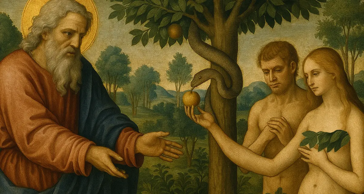 God as the lawgiver, Adam and Eve, and the serpent