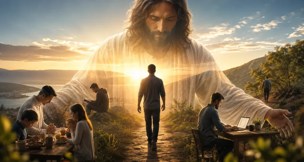 Life in Christ expressed through ordinary daily life, fellowship, work, Scripture, and walking with Jesus.